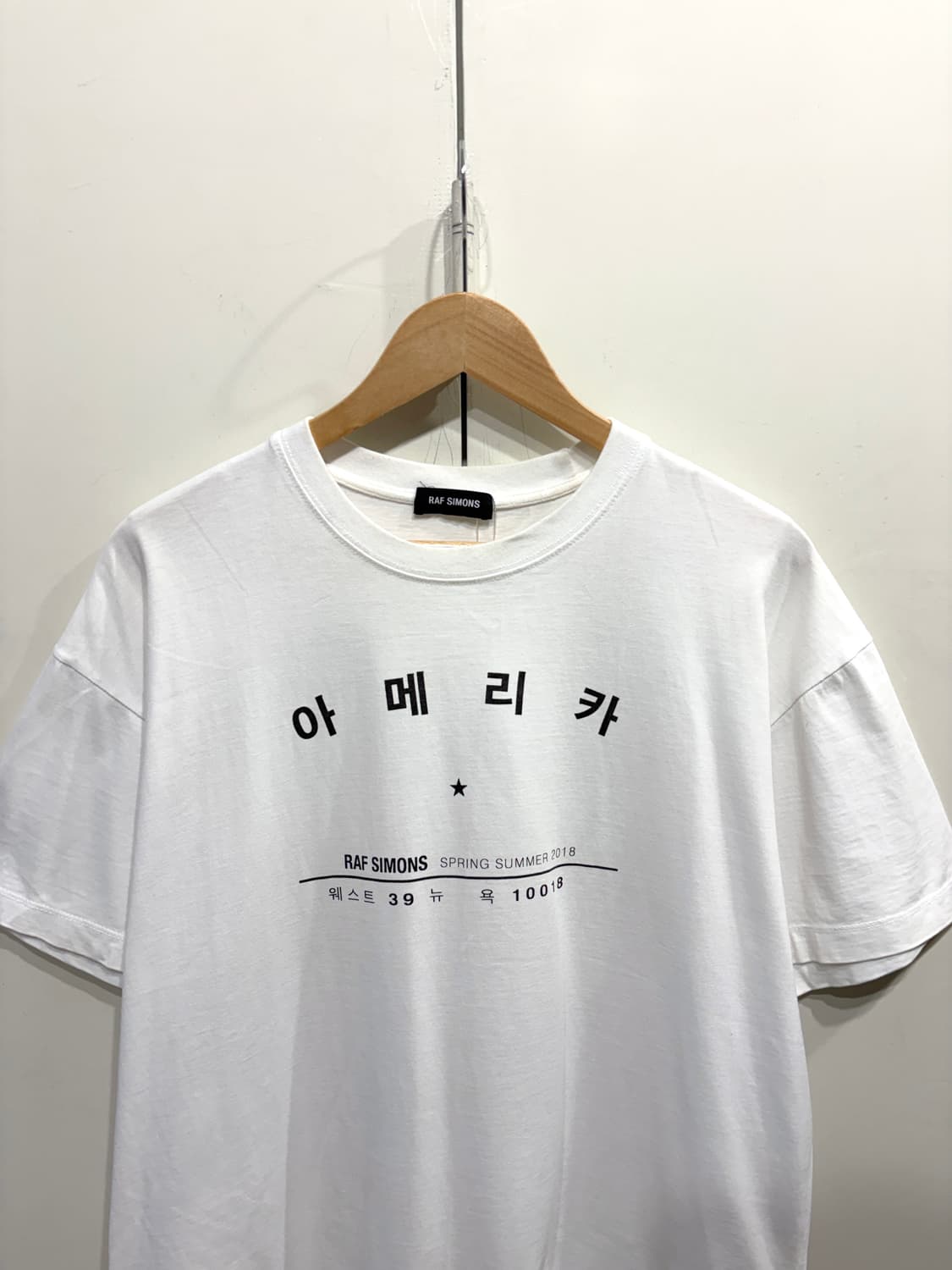 18SS 라프시몬스 아메리카 반팔 티셔츠 상품이미지2