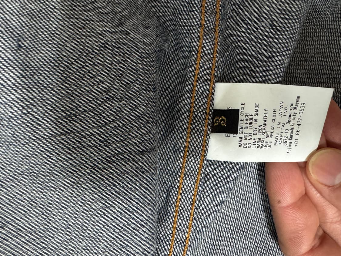 캐피탈 8oz 데님 웨스턴셔츠 3사이즈 상품이미지4