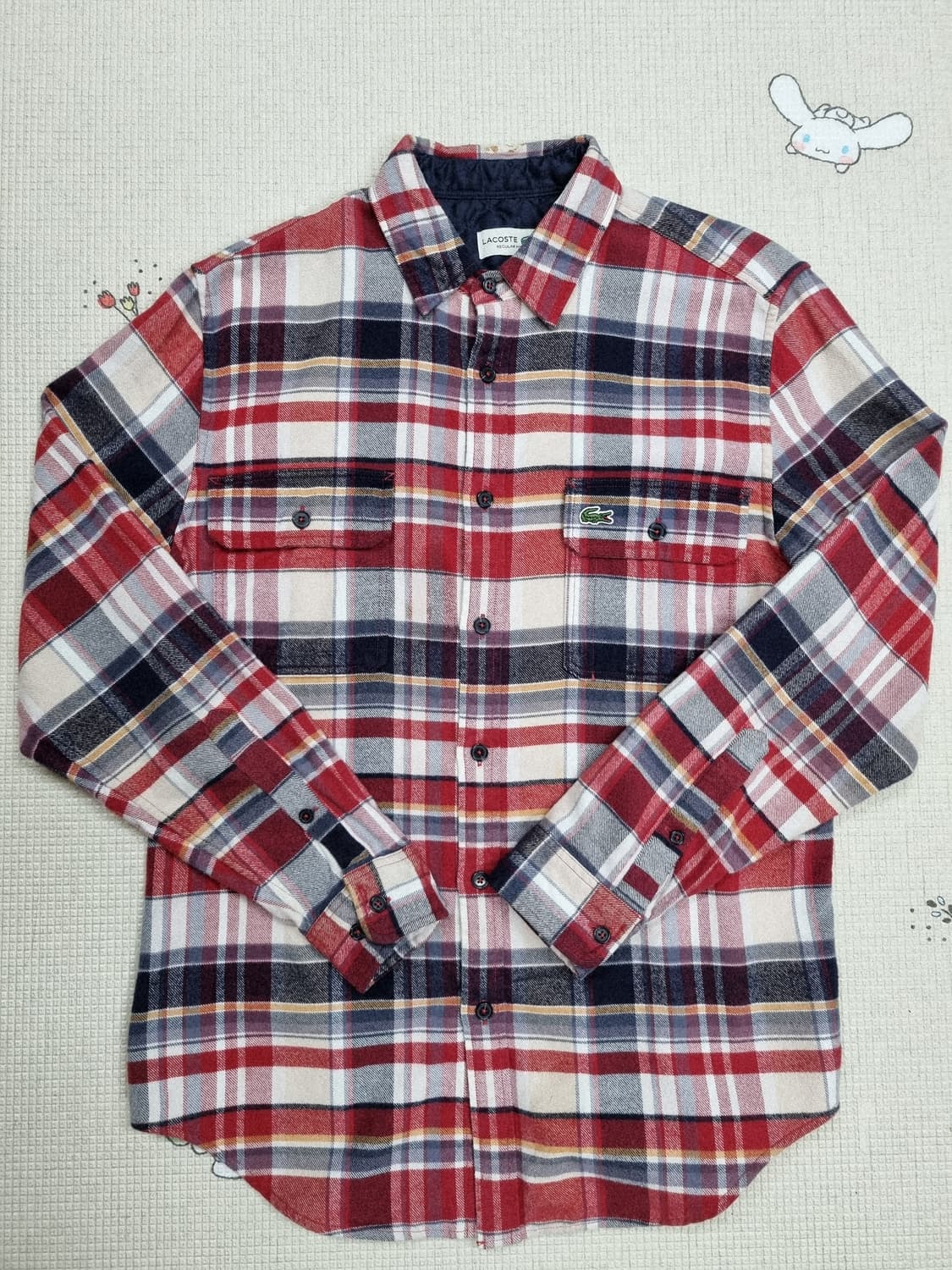 라코스테 포켓 체크 셔츠 40 상품이미지1