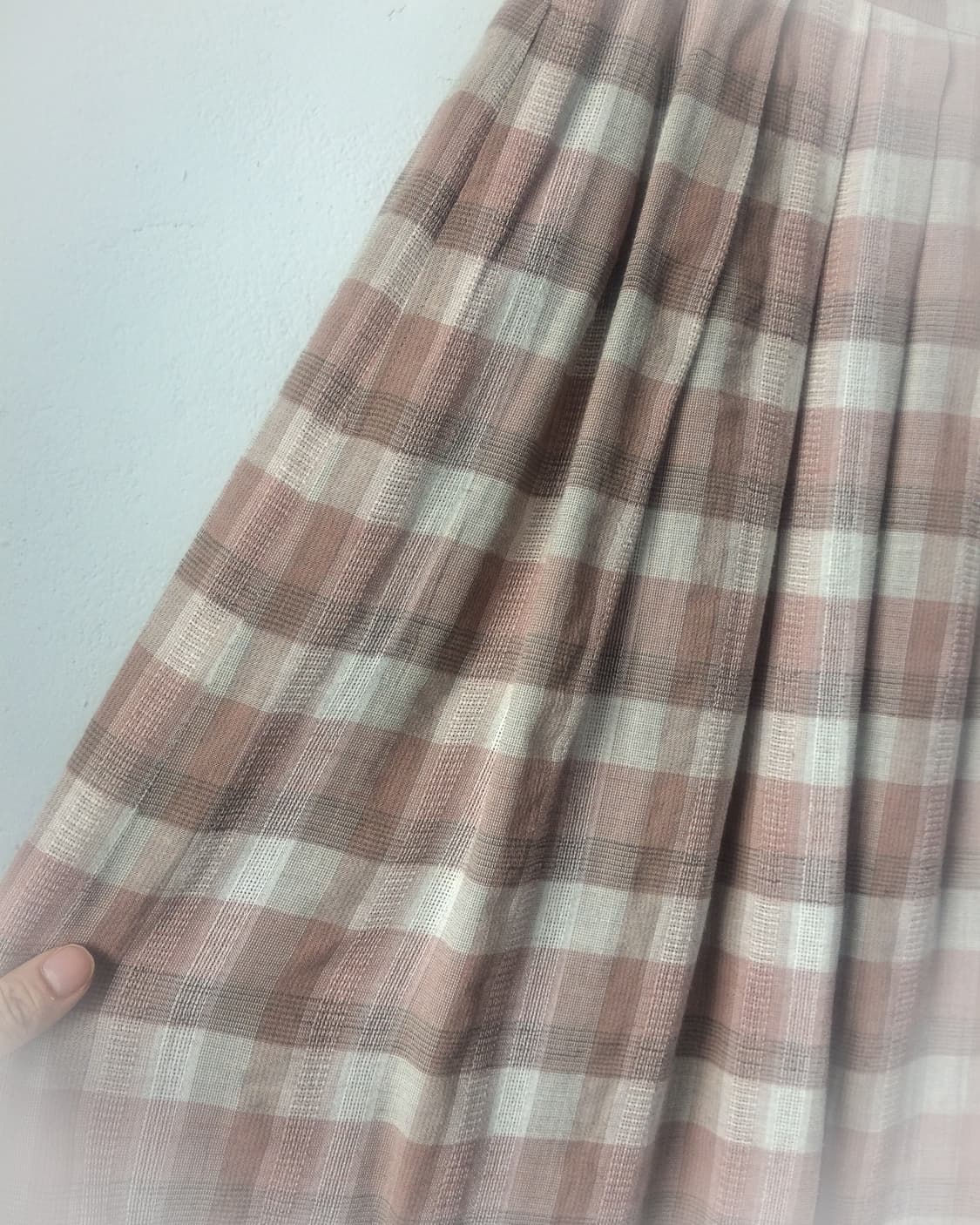 Check pattern long skirt 상품이미지4