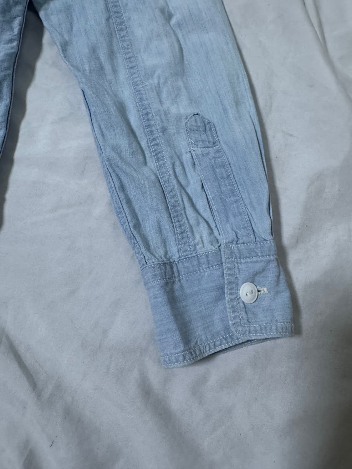 00s jp 리바이스 셀비지 샴브레이 데님 셔츠 상품이미지6
