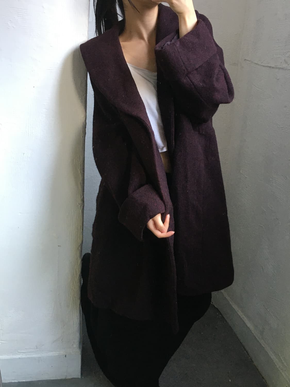 Comme des Garcons 꼼데가르송 96‘s 버건디 울 코트 상품이미지1