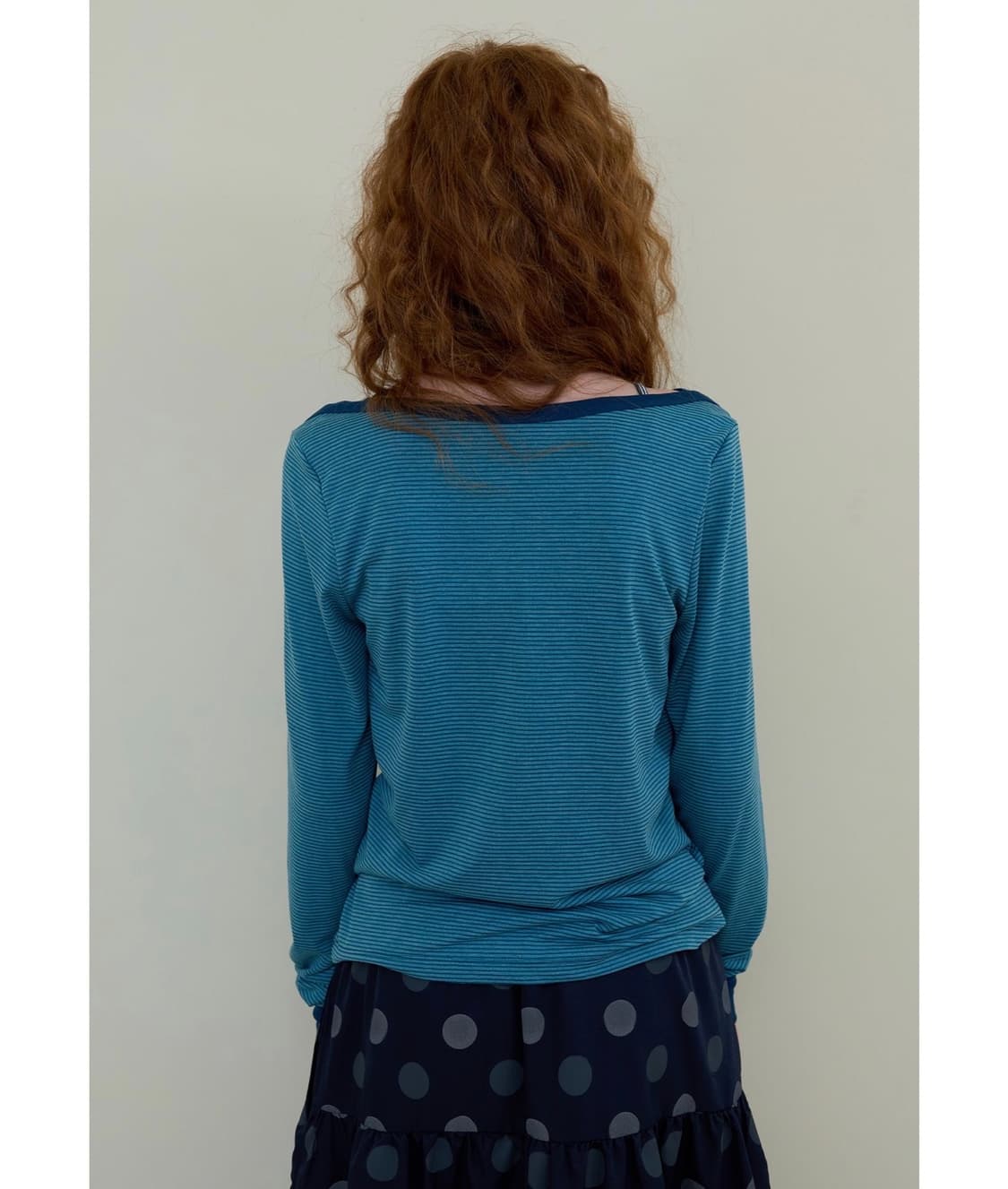 노컨텐츠 보트넥 스트라이프 티 상품이미지4