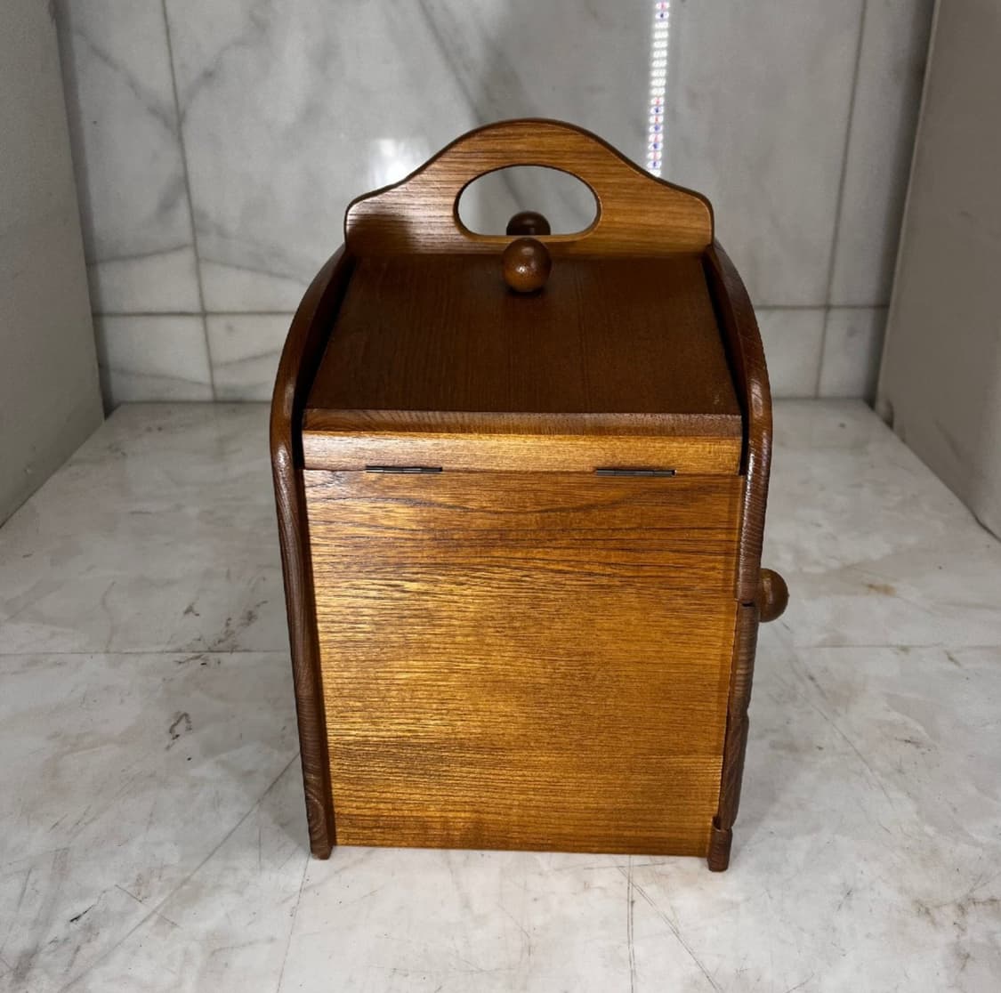 슈케어박스 원목 보관함 3단 라운드 상품이미지3