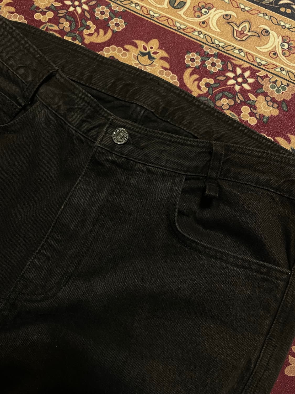 [46] 우영미 블랙 데님 팬츠 플레어핏 like levis 517 상품이미지3