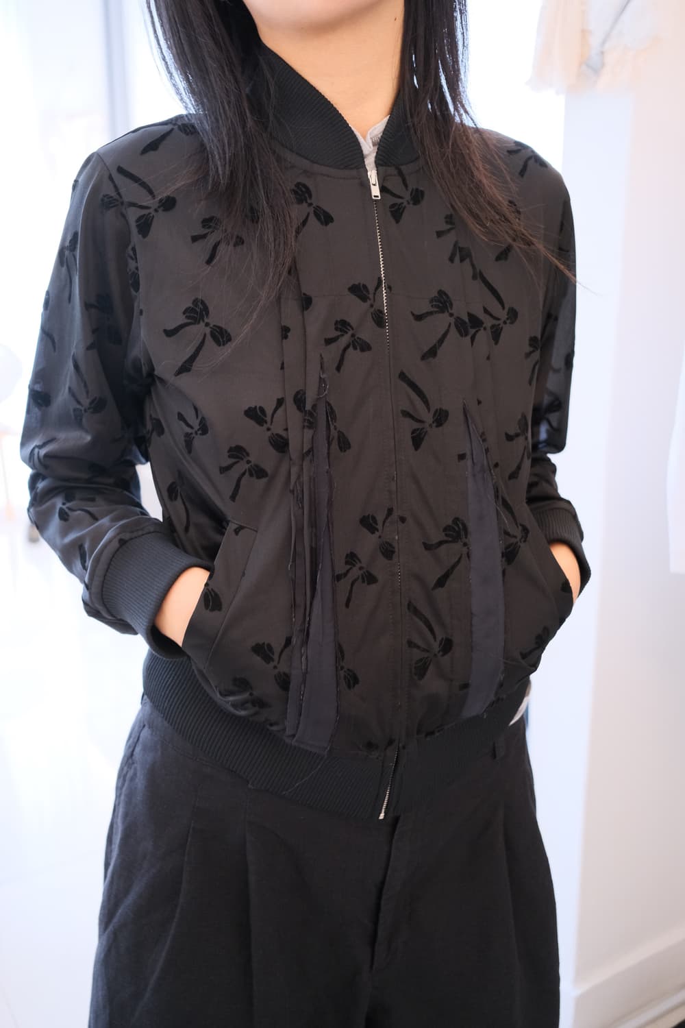 2002ss Ribbon sheer bomber jacket 상품이미지8