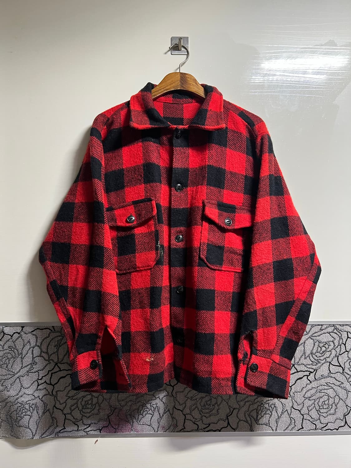 빈티지 6-70s 버팔로 체크 울셔츠 상품이미지1