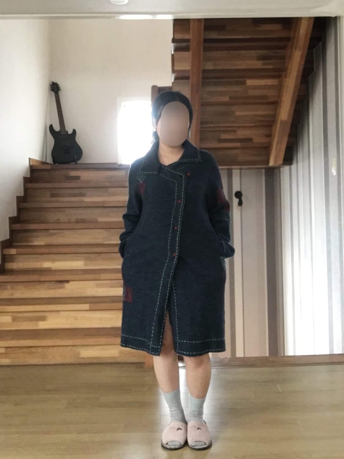 폼폼 니트 롱 가디건 상품이미지7