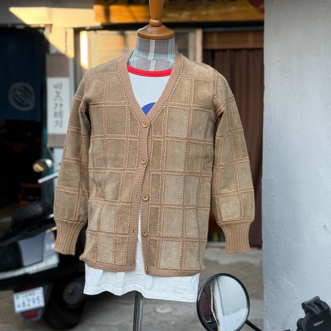 빈티지 스웨이드 패치워크 가디건 55-66 상품이미지6