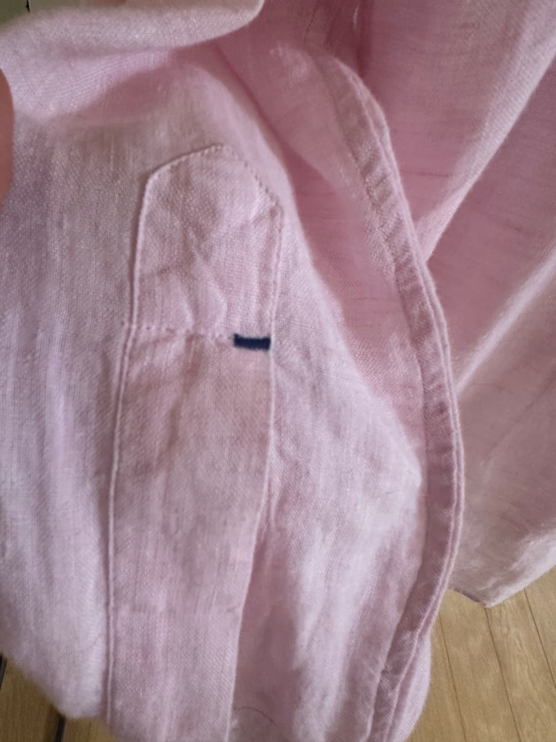 ORIAN 오리앙 린넨 셔츠 핑크 39/15½ 슬림핏 상품이미지6