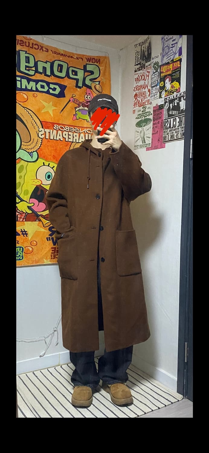 Mmgl x ziozia 콜라보 핸드메이드 코트 카멜 상품이미지2