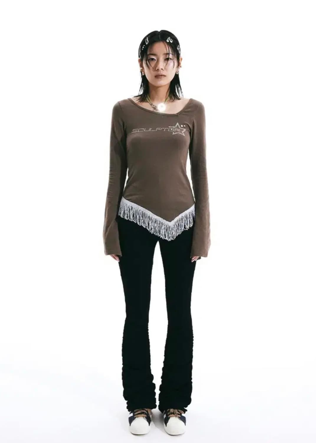 스컬프터 니트 셔링 레깅스 블랙 상품이미지3