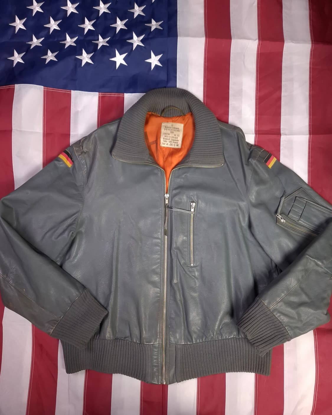 오리지날 독일군 리얼레더 플라이트 항공자켓 상품이미지1