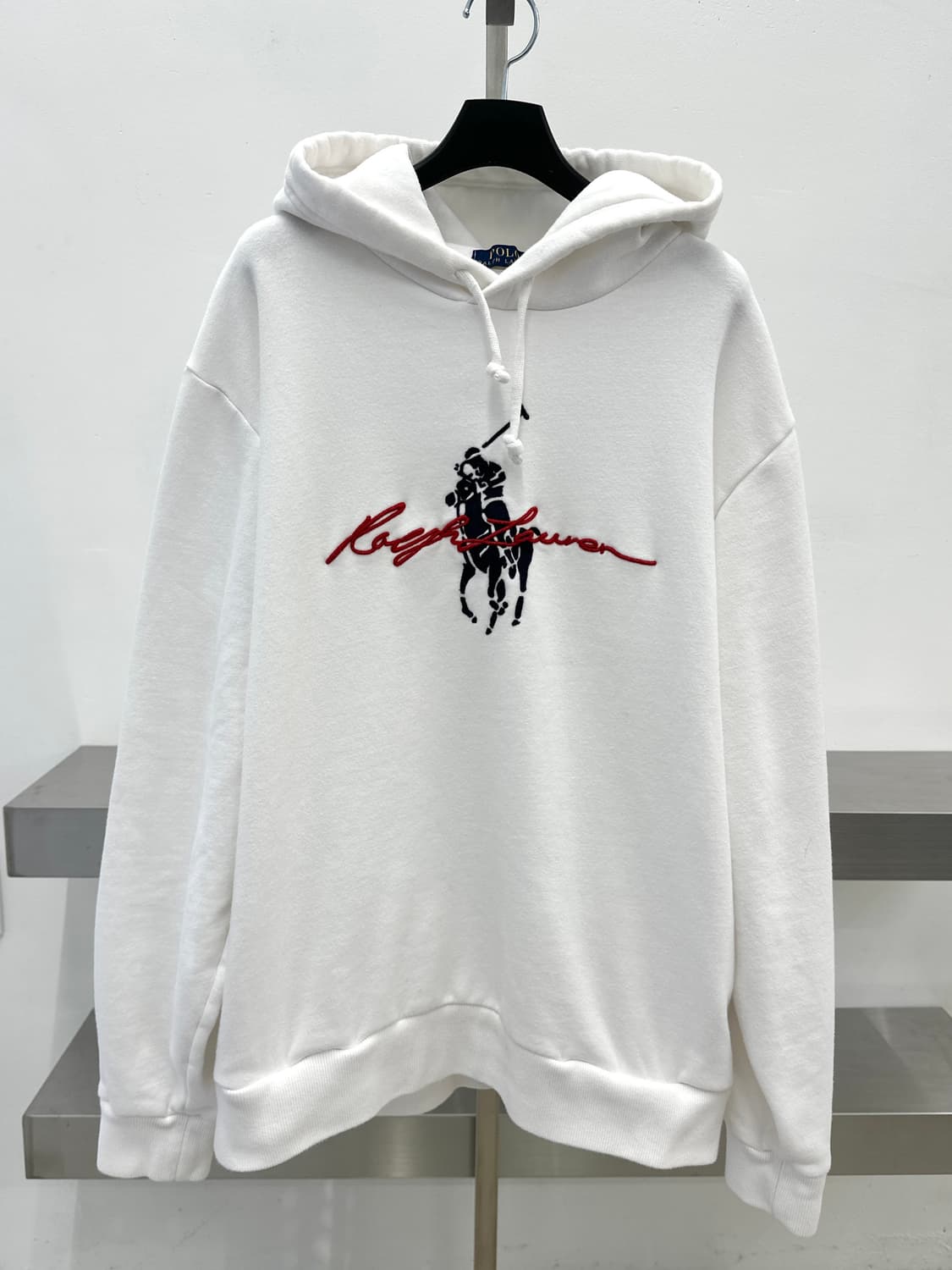 폴로 랄프로렌 빅로고 화이트 후드티  상품이미지4