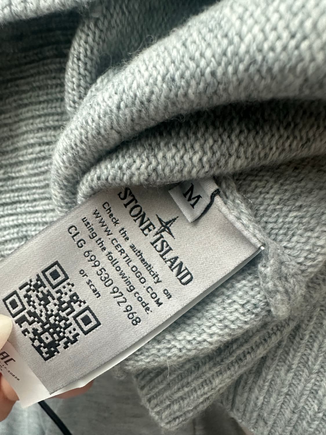 정품 스톤 아일랜드 남성 회색 니트 M(95) 상품이미지2