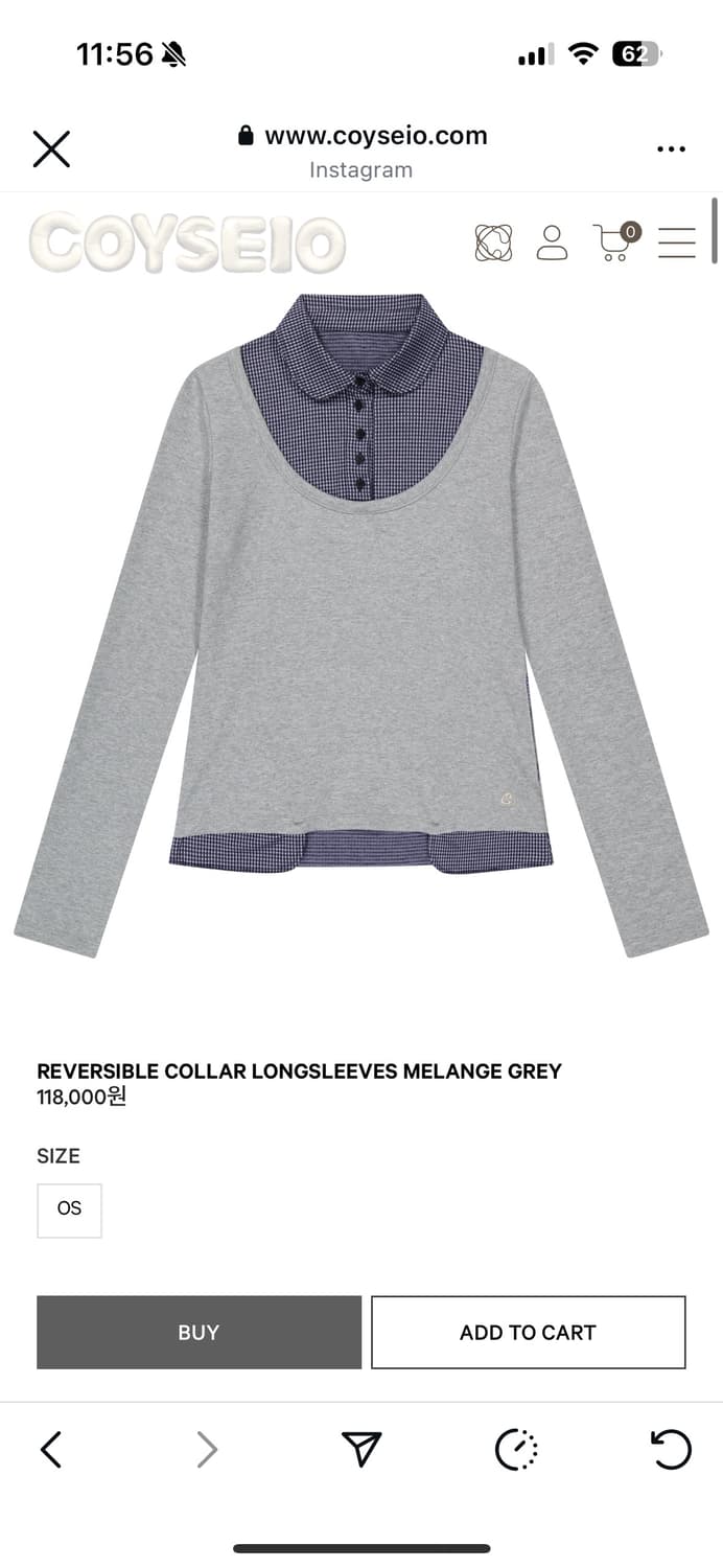 코이세이오 reversible collar 롱슬리브 상품이미지1