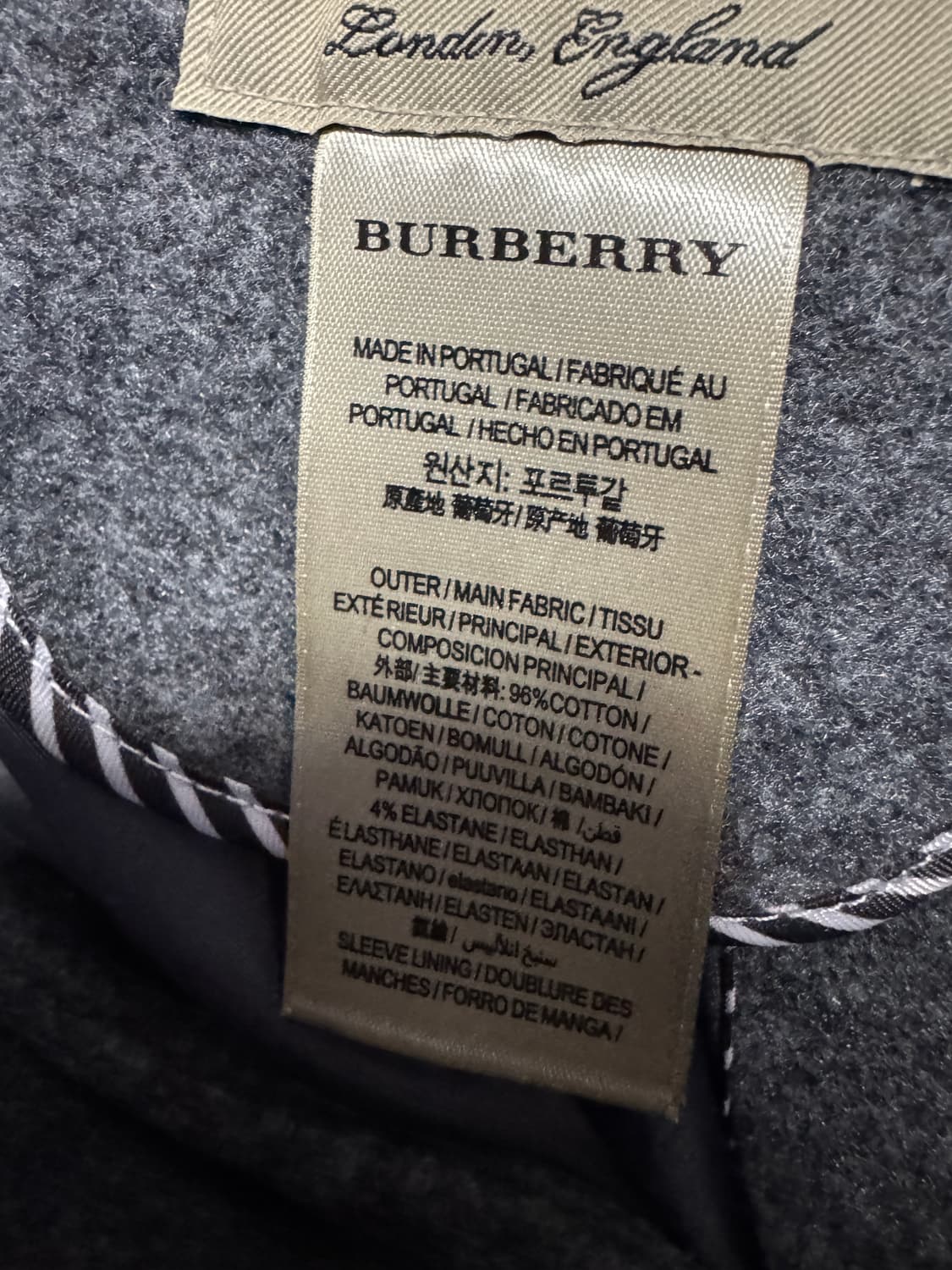 버버리 런던 코튼 미니멀 블레이저 자켓 M 상품이미지6