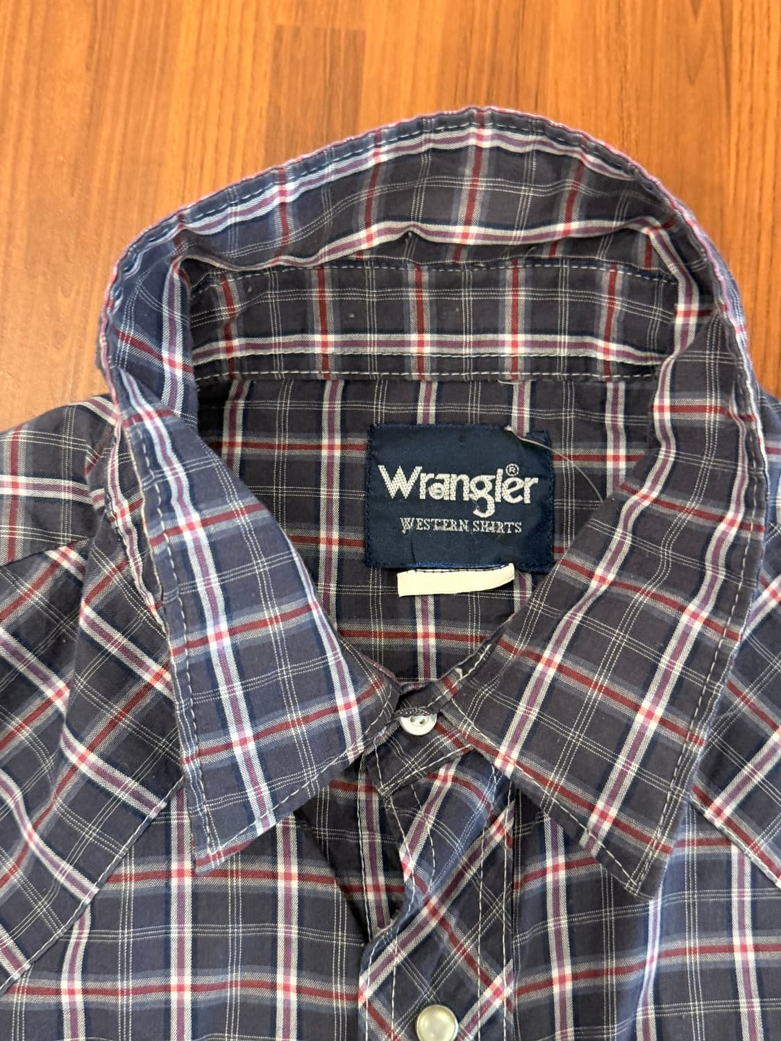 90s Wrangler 랭글러 웨스턴 체크 셔츠 상품이미지8