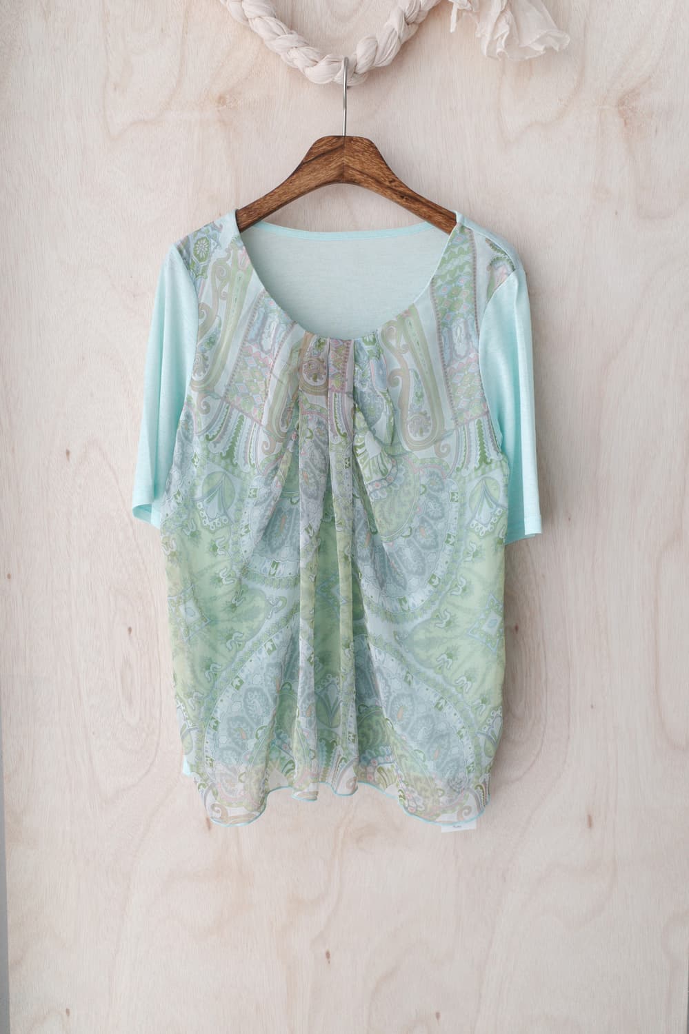 paisley shirring half T 상품이미지1