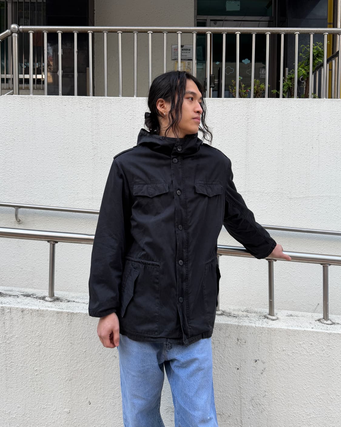 90s Agnes B. field hoodie jacket 상품이미지4