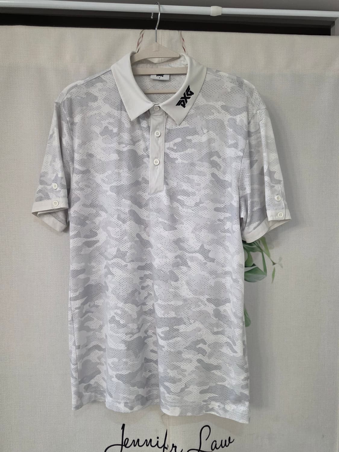 m)PXG 카모플라주 골프 반팔 폴로티셔츠 화이트 상품이미지1