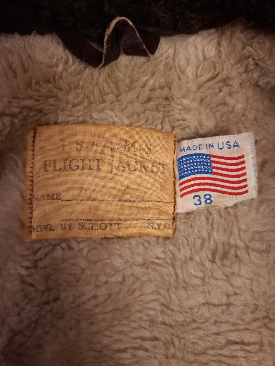 오리지날 미국제조 쇼트 G-1 리얼레더 항공자켓 상품이미지2