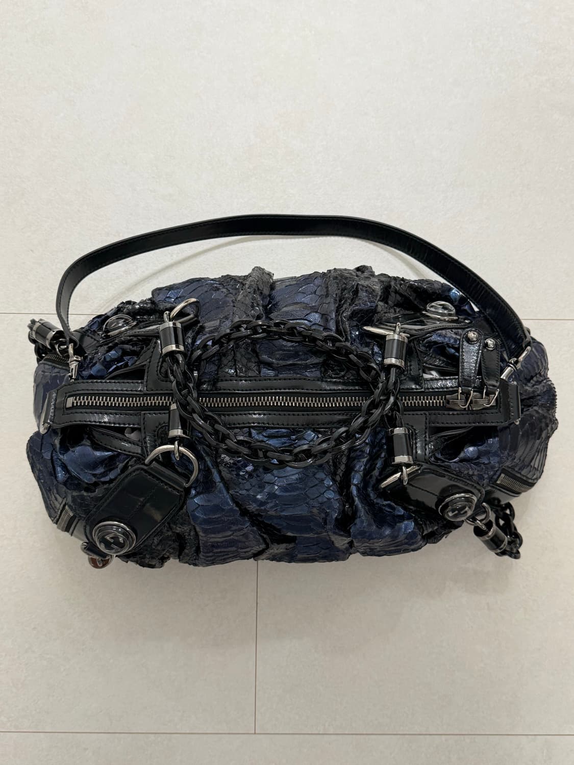 구찌 갤럭시 파이톤 톱 사첼/핸들백 상품이미지4