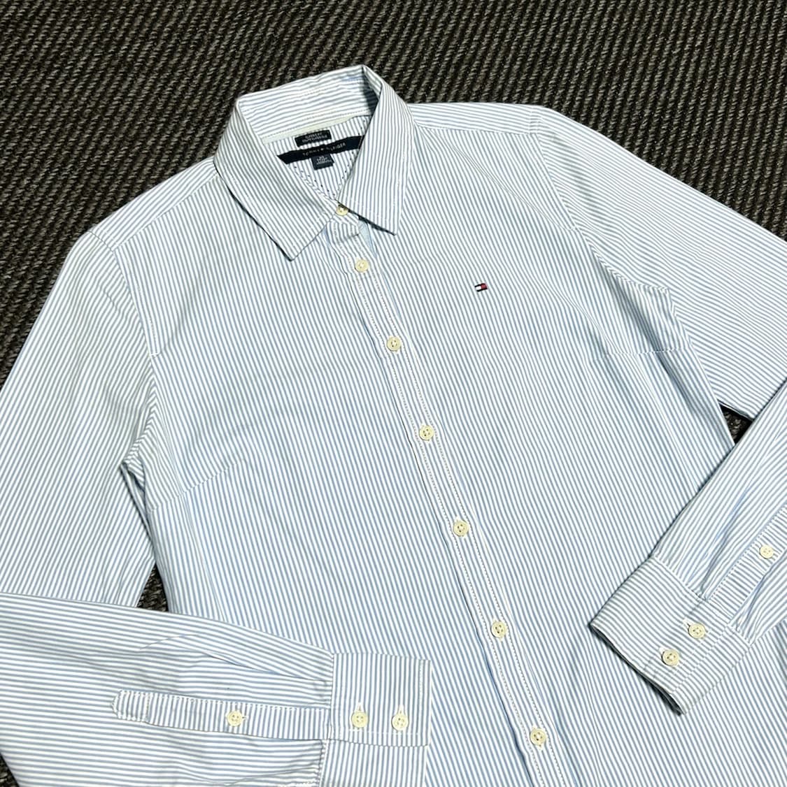 [S] Tommy 타미힐피거 우먼즈 클래식핏 스트라이프 셔츠 상품이미지2