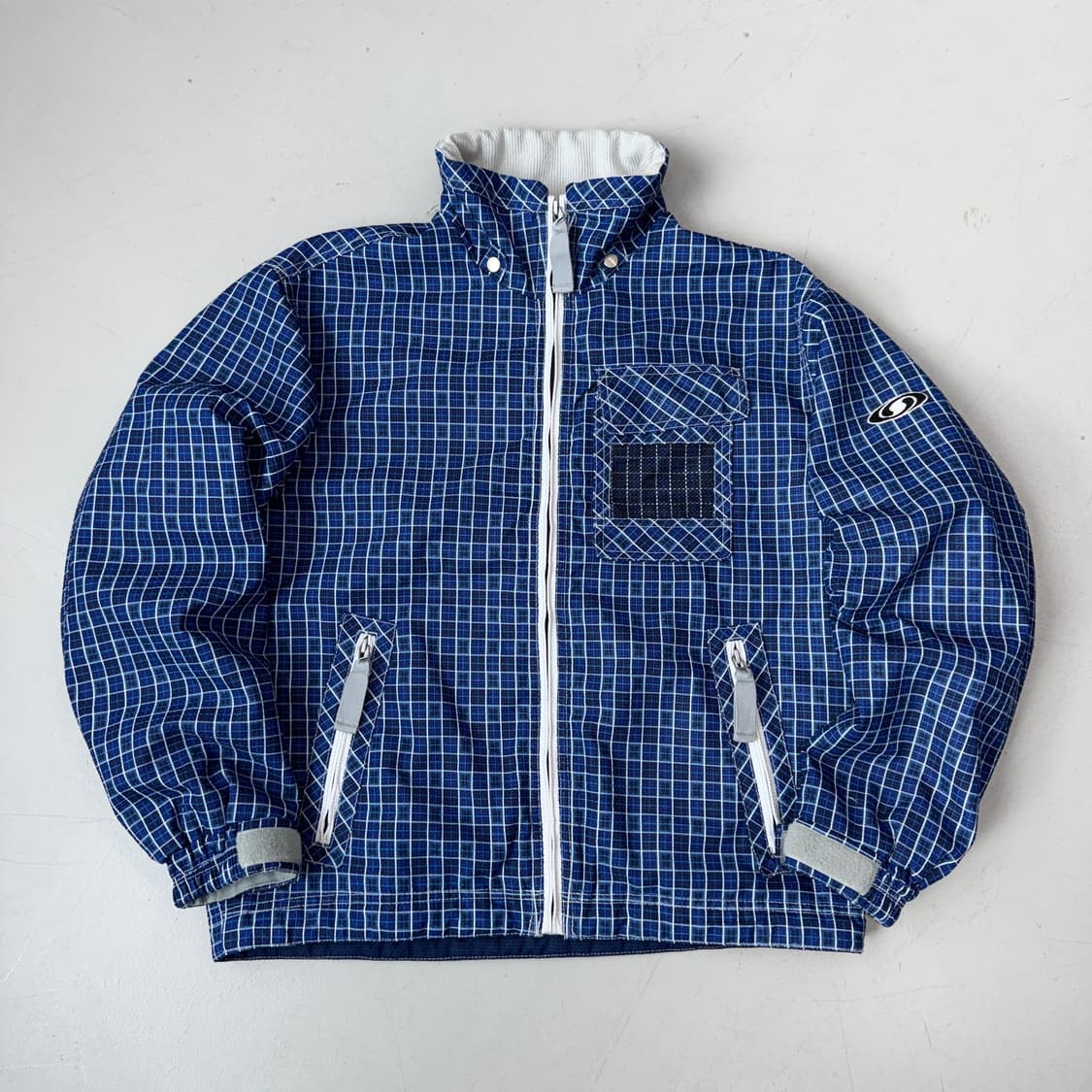 살로몬 제팬 고프코어 웜테크 체크 하이넥 풀오버 바람막이 자켓 상품이미지2