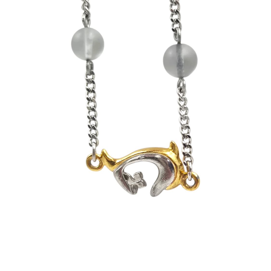 90s 꾸레쥬 불투명 실버 돌고래 팔찌 상품이미지5