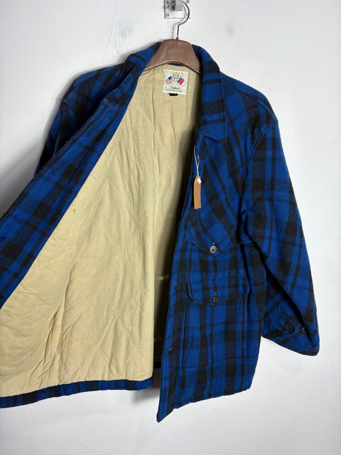 울 체크 셔츠 자켓 상품이미지3