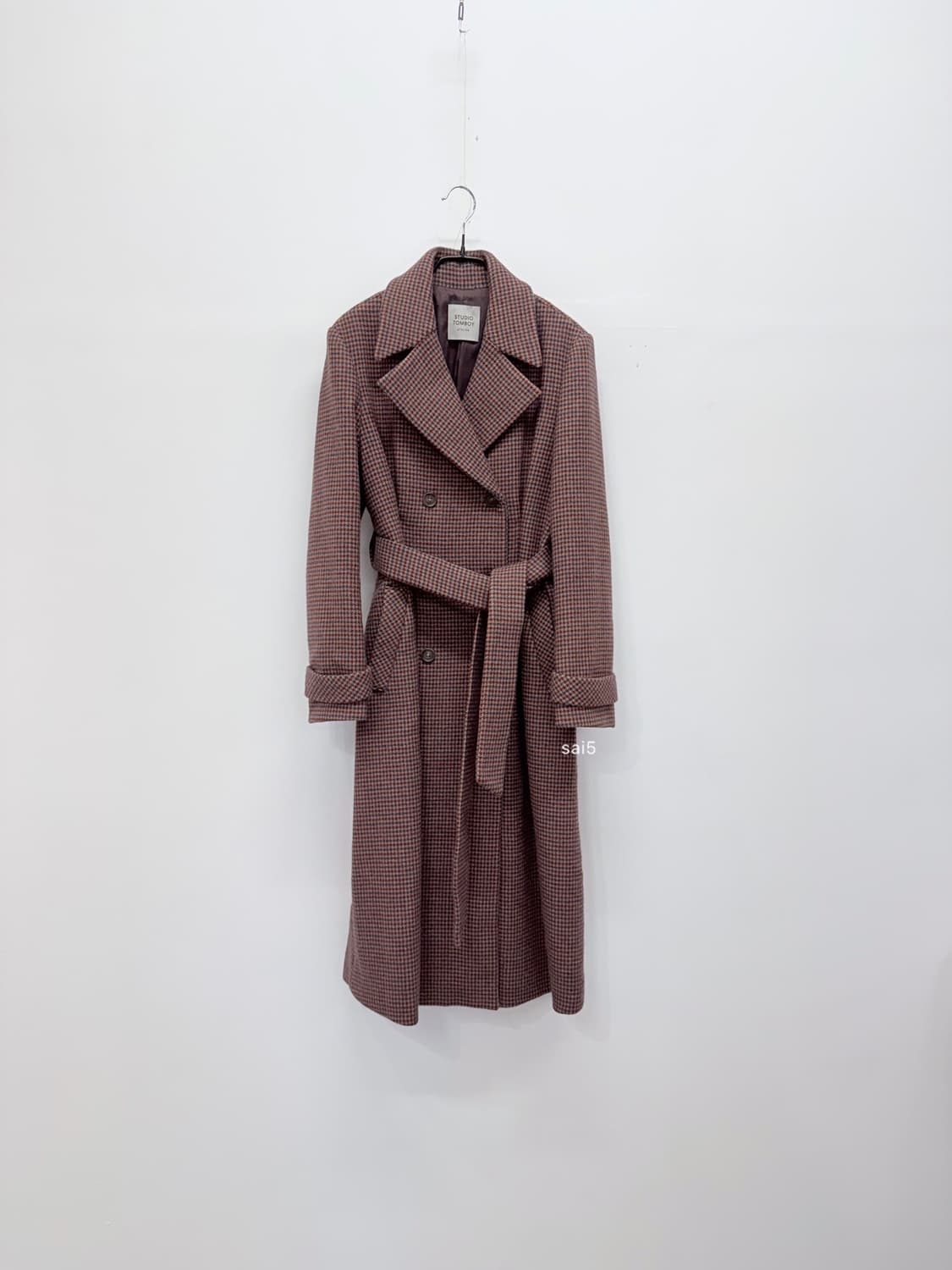 미착용 스튜디오톰보이 아뜰리에 체크 코트 상품이미지2