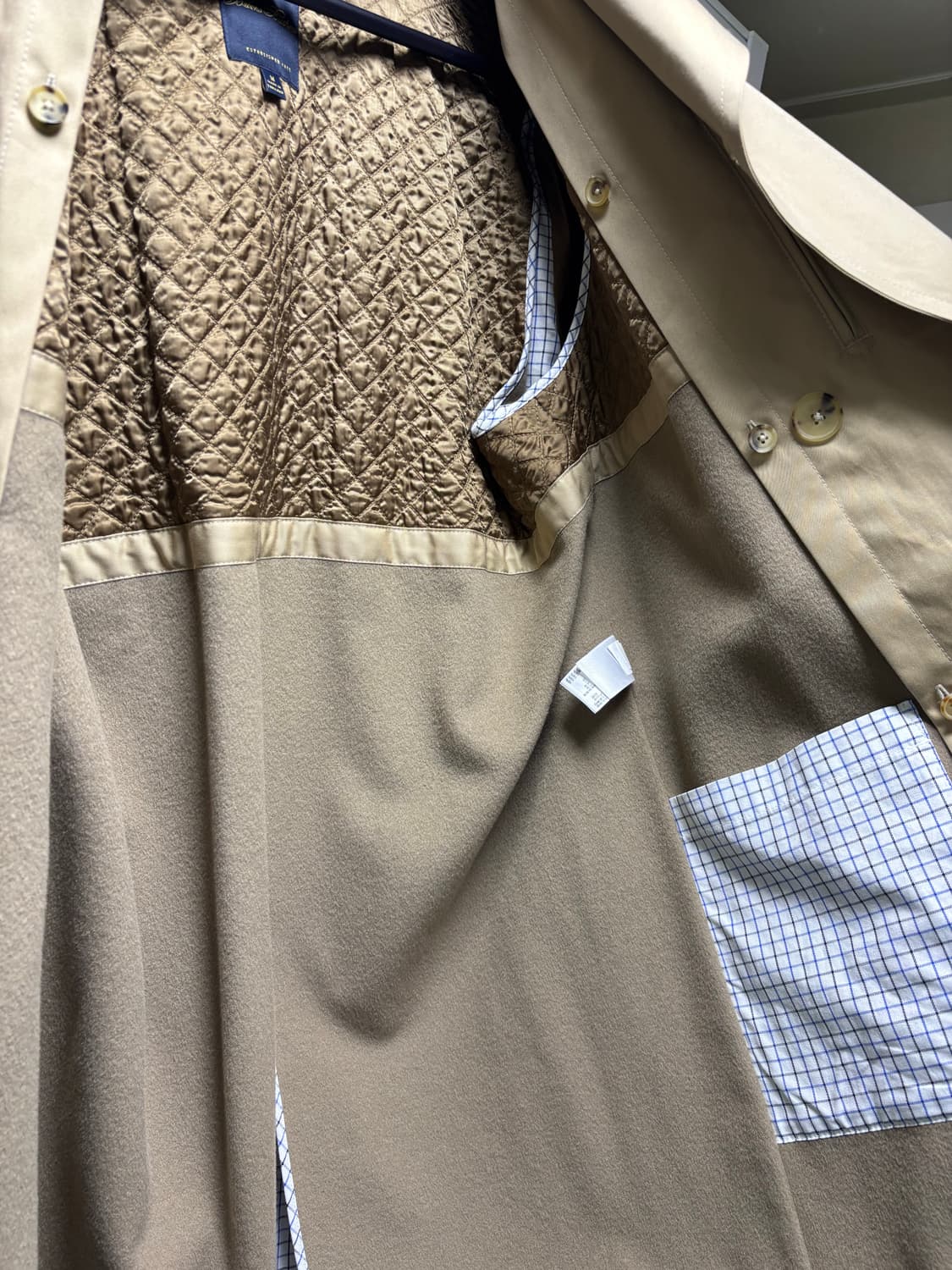 출시가: 59만 신상 브룩스브라더스 더블 트렌치 코트 (베이지) 상품이미지5