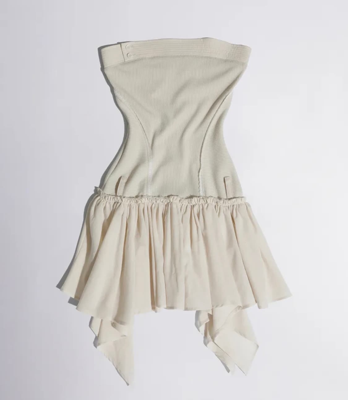 Tube Top Low Waist Dress Cream 상품이미지4