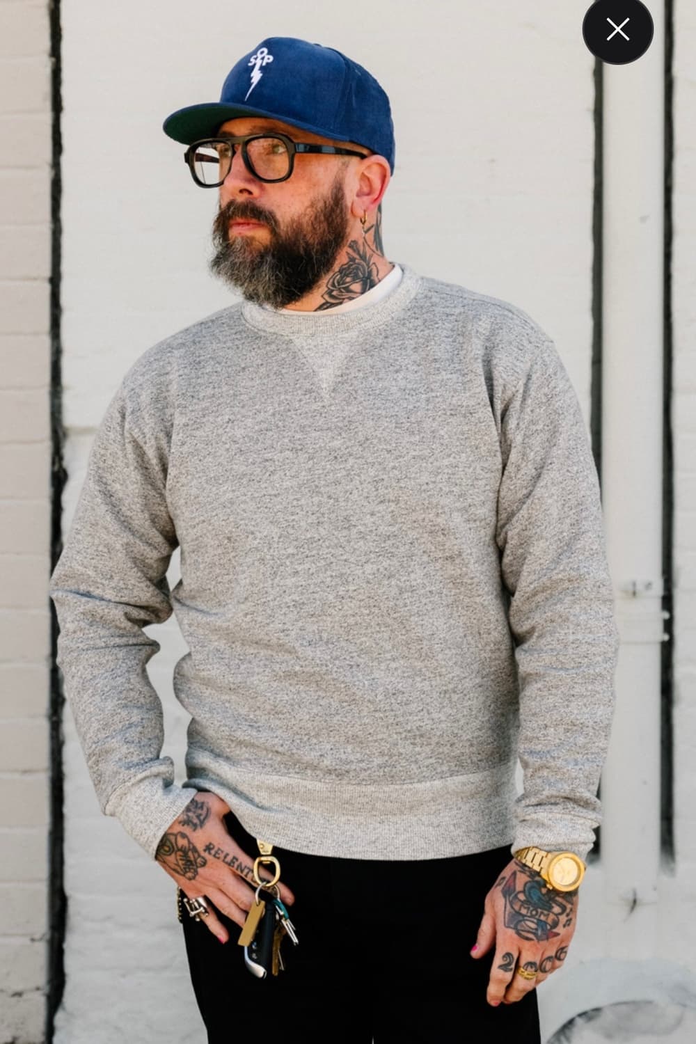 RRL FLEECE SWEATSHIRT ATHLETIC GREY 상품이미지1