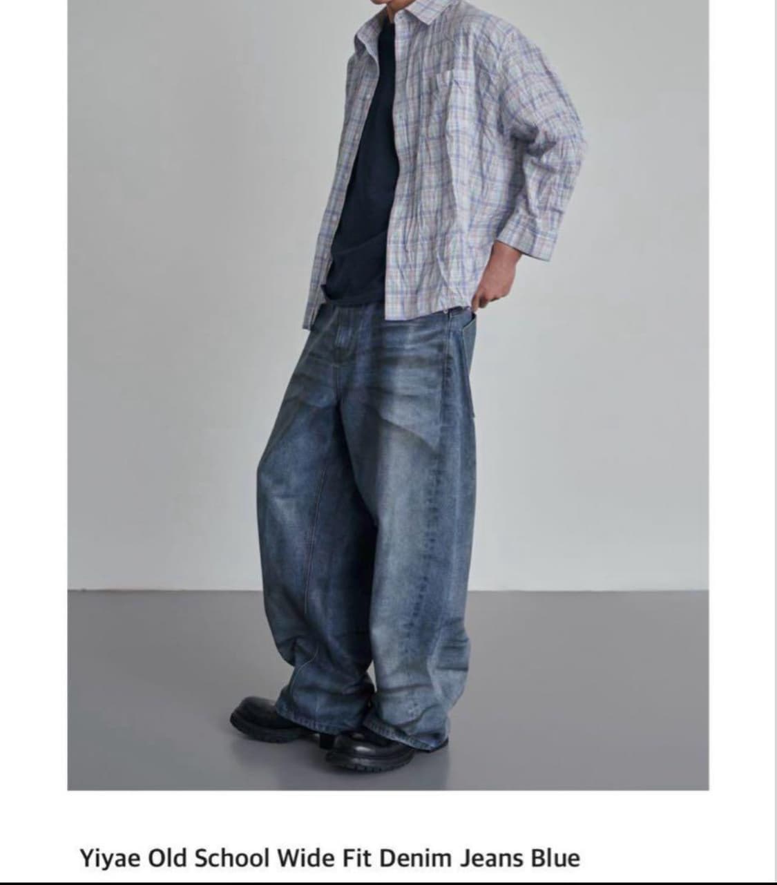 Yiyae Old School Wide Fit Denim Jeans  상품이미지1