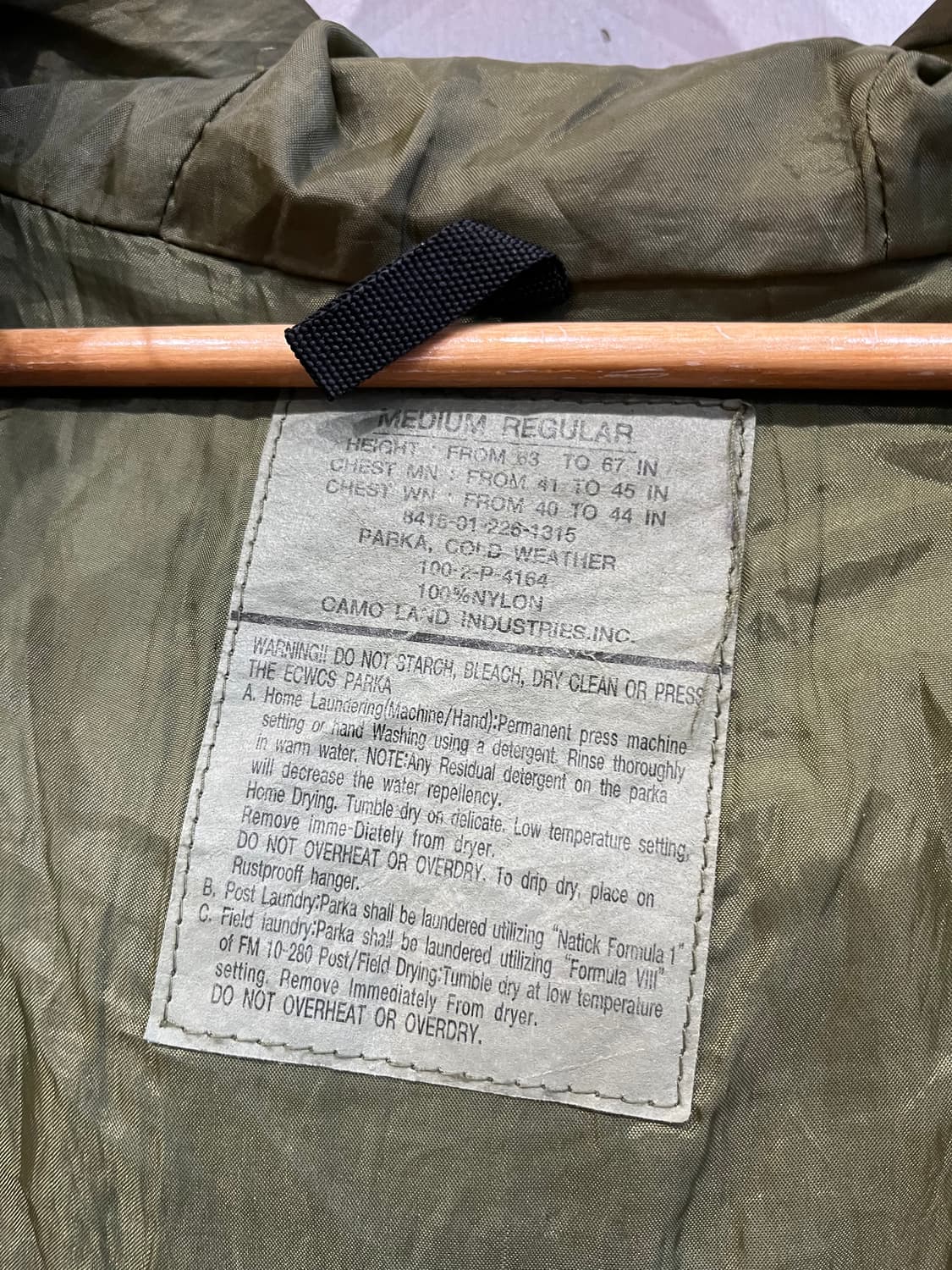 미군 ECWCS 우드랜드 카모 파카  상품이미지9