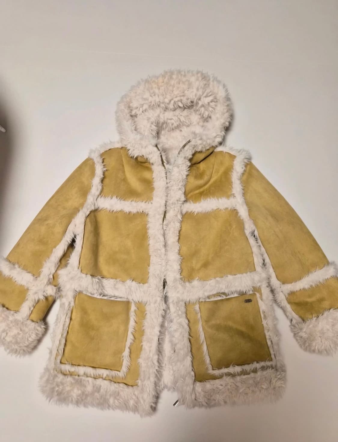 [무료배송]아수라 투웨이 스웨이드 후디 무스탕(머스타드) 상품이미지4