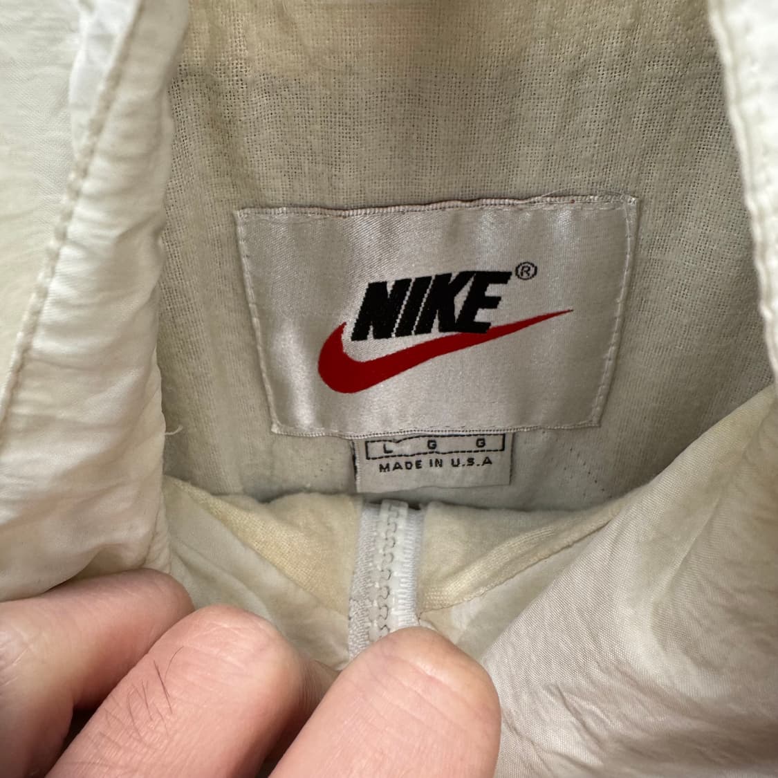 90s 나이키 올드스쿨 바람막이 레트로 아노락 컬러블록 레드 화이트 상품이미지6