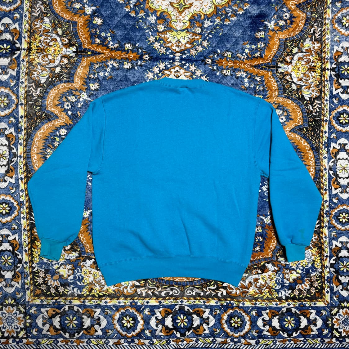 빈티지 90s USA 러셀 블랭크 에메랄드 스웻셔츠 상품이미지2