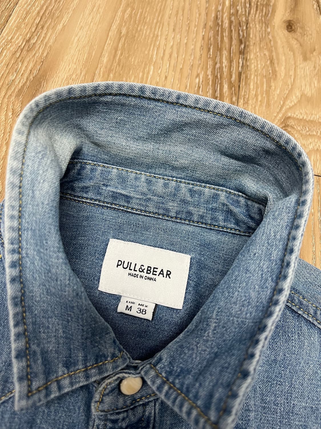 풀앤베어 워싱 데님 셔츠 M 상품이미지4