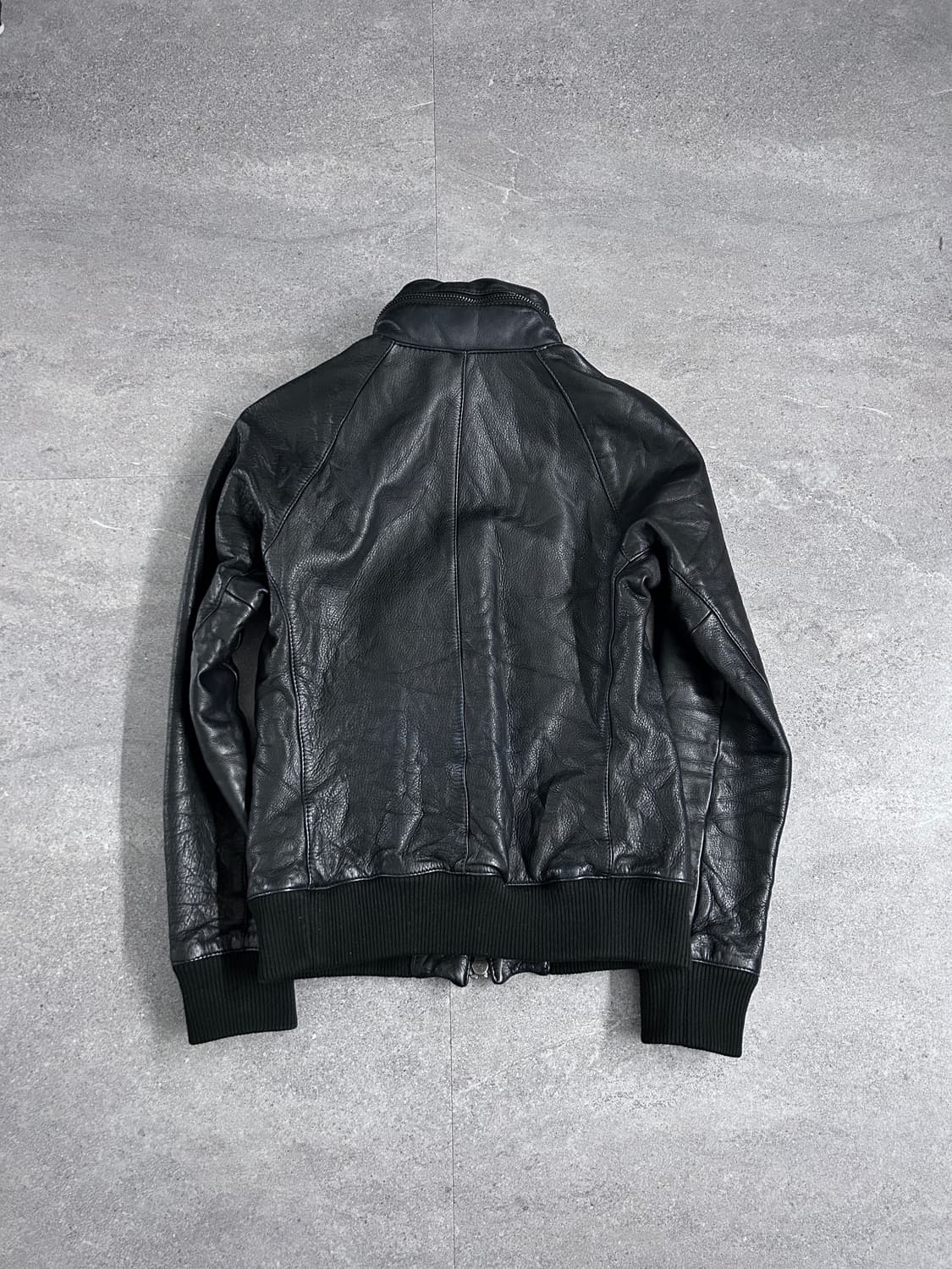 준 하시모토 히든 후디 하이넥 램스킨 자켓 상품이미지6