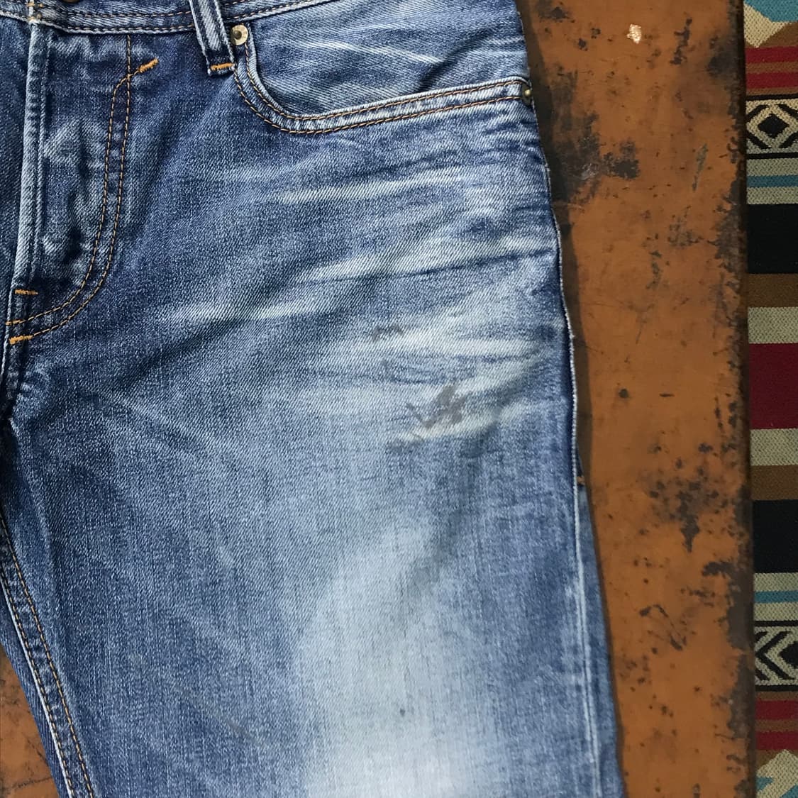 디젤 연중청 워시드 플레어핏 데님 팬츠 허리 31 32  상품이미지4