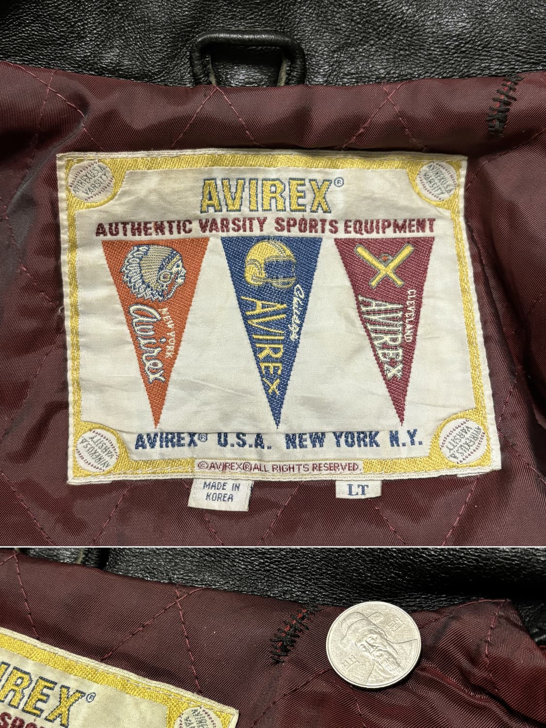 90s 빈티지 아비렉스 아이콘 바시티 자켓 상품이미지5