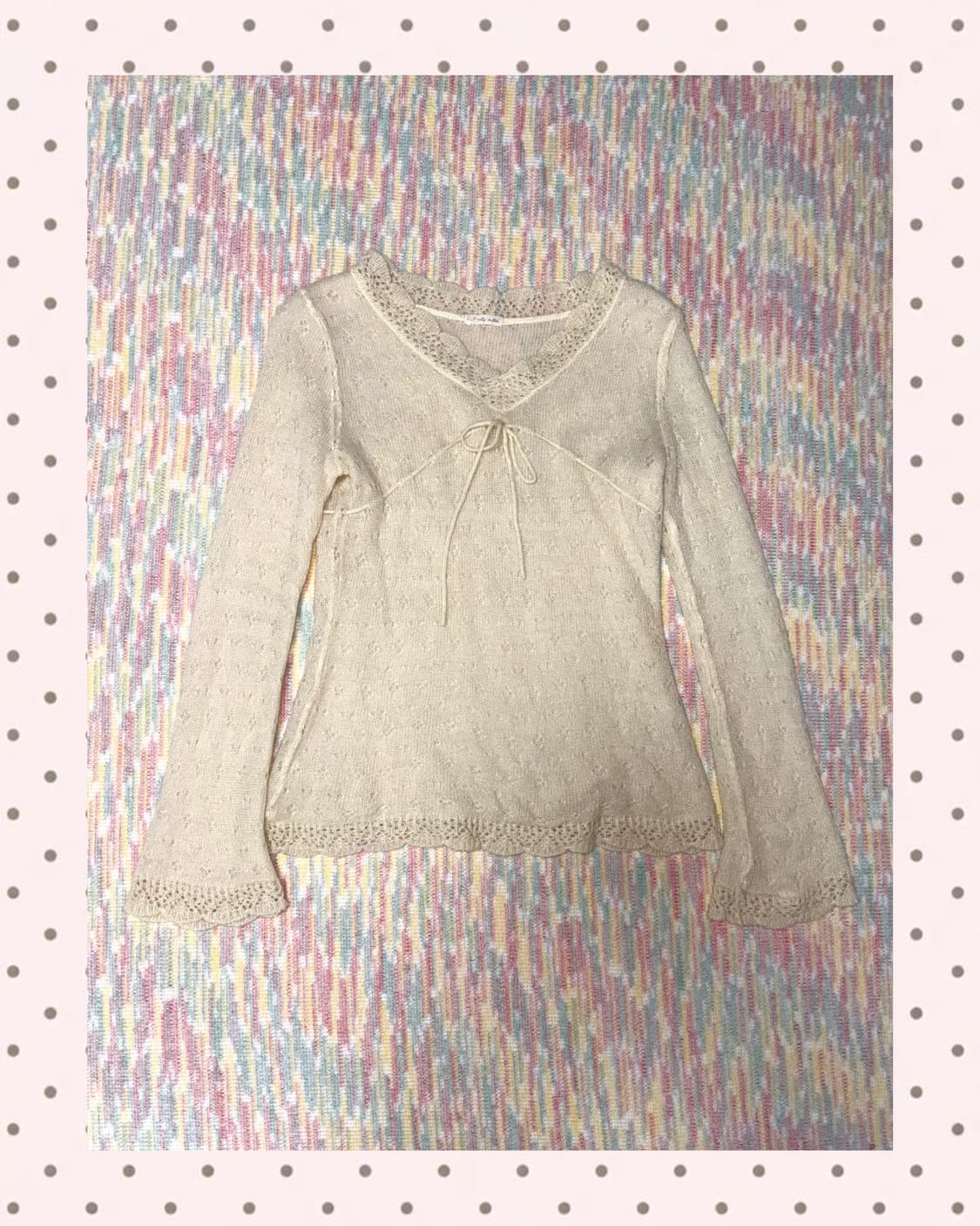 아이보리 긴소매 니트  상품이미지1