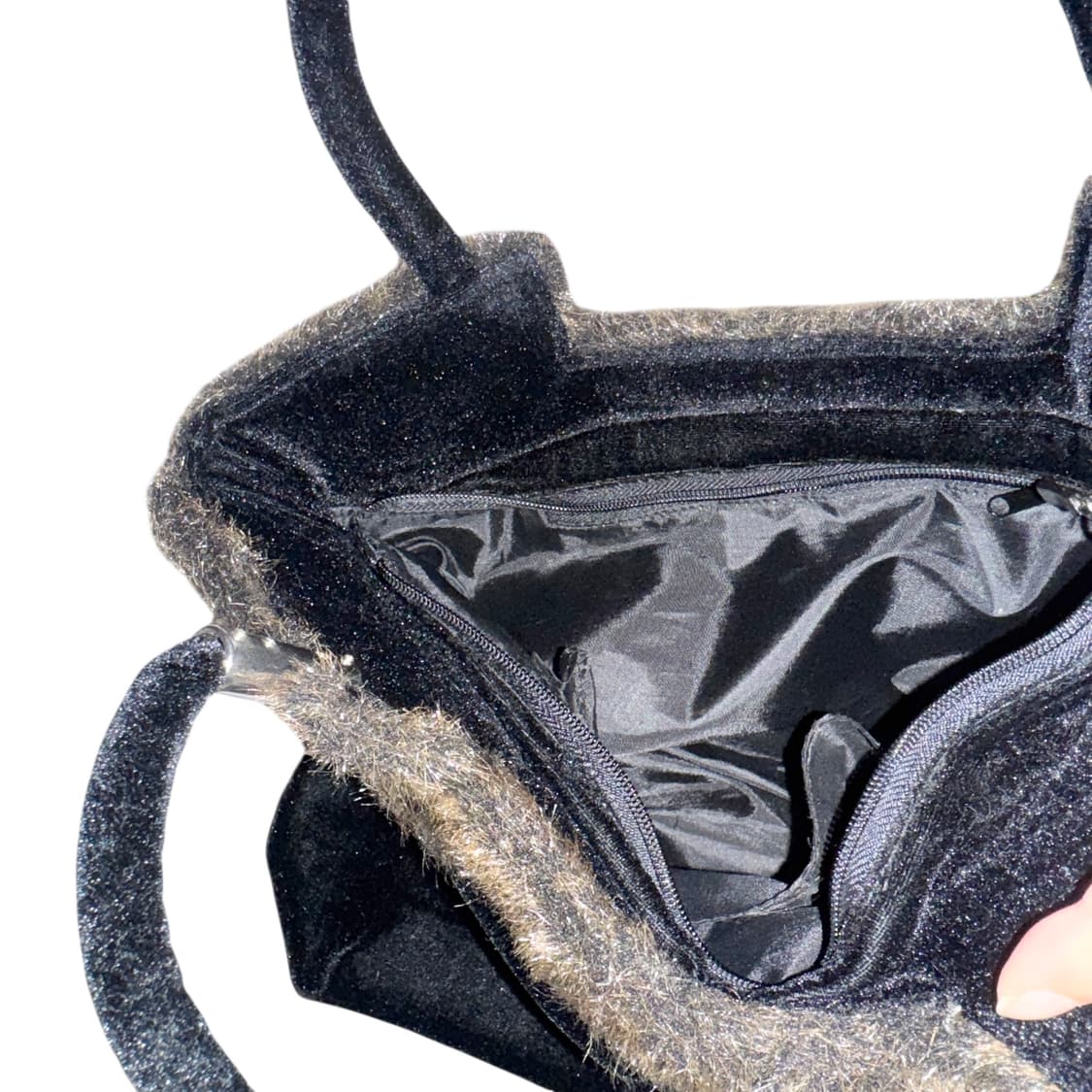 Black/brown fur handbag 상품이미지5