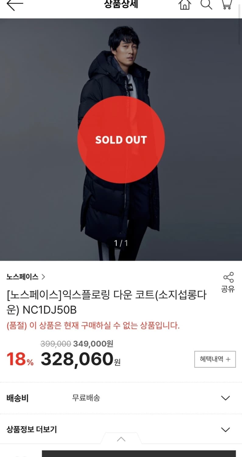 100) 노스페이스 롱패딩 상품이미지1