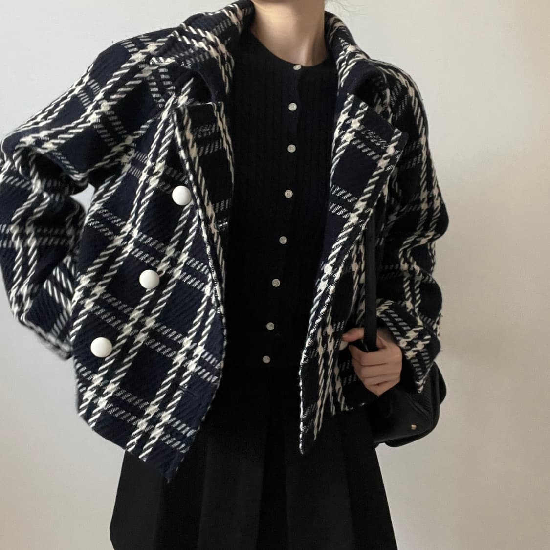 ELLE PLANETE wool check Jacket 상품이미지1