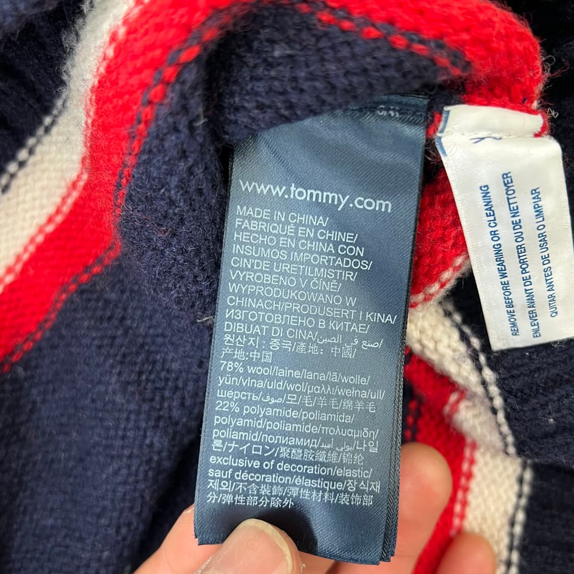 타미진스 성조기 스트라이프 울니트 r2927 상품이미지6