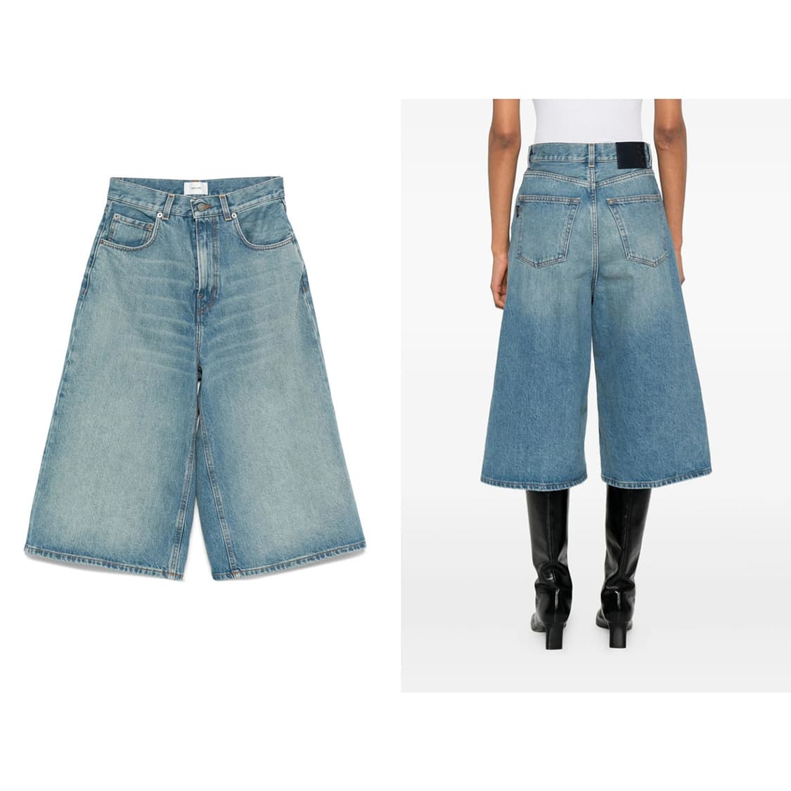 하이쿠레 25 버뮤다 와이드 데님 진 상품이미지2